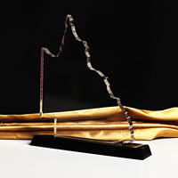 Récompenses en cristal au Design Simple avec boîte-cadeau, trophée de colonne de cristal d'affaires de qualité supérieure