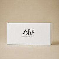 Boîte cosmétique magnétique recyclée pour 3 pots, emballage cadeau, boîte cosmétique personnalisée pour ensemble de soins de la peau avec logo, boîte à bougies blanche