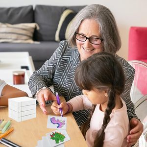 การ์ดเปล่าสำหรับพิมพ์ การ์ดเกมเปล่าสีขาว การ์ดเปล่าสำหรับเขียนเพื่อการศึกษา ใส่ความคิดเห็น เขียนและวาดภาพ - Product Image 3