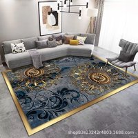 Tapis épais en velours diamant doré, simple et luxueux, couverture de canapé de table basse dorée