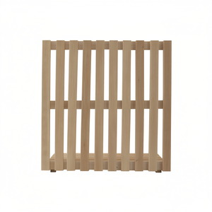 Plataforma de ducha de madera de 57 x 57 cm, diseño cuadrado para uso en el baño - Product Image 3