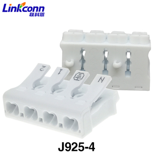 Copper Connector J925-4P Terminal Push-in Wire Connector 4Pin Dual-Press <b>Electrical</b> Terminal Blocks Quick Terminal Power <b>Connect</b> - Product Image 1