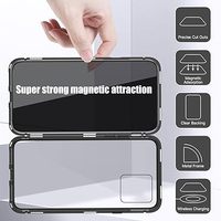 Coque de protection intégrale pour iPhone 17 16 15 14 13 12, anti-espion, double face, en verre trempé, avec cadre métallique, pour téléphone portable