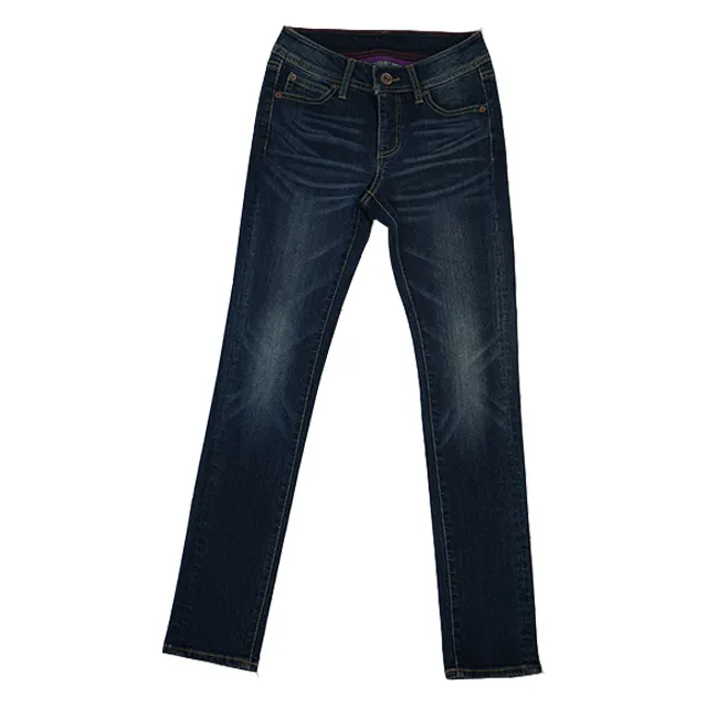 Solid woven zipper fly denim jeans women skinny leggings pants