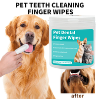Lingettes nettoyantes pour dents d'animaux, gants jetables doux en perles pour l'hygiène buccale des chiens et des chats, rafraîchisseur d'haleine, éliminateur de plaque dentaire