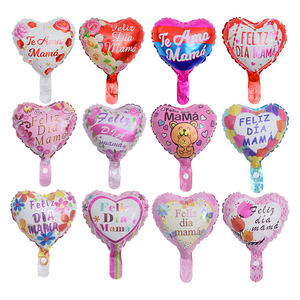 Palloncini in Foil da 10 Pollici per la Festa della Mamma in Spagnolo 'Te Amo' 'Feliz Día Mamá' 'Mom' per Decorazioni Festive - Product Image 1