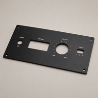 Fabricant de panneaux avant en aluminium anodisé sur mesure, usinage CNC, pour panneaux de commande d'instruments et appareils électroniques