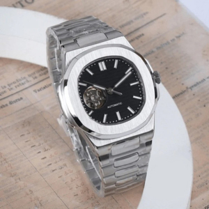 S New 41mm Mechanical <b>Watch</b> NH35 Movement Assembled with Stainless Steel Band Water Resistant Pointer Dial Display - Product Image 4