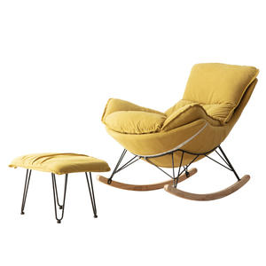 Sillón Moderno y Popular de Franela Suave, Relajante, Económico, de Gravedad Cero, Amarillo, Mecedora Ergonómica para Balcón, Tipo Langosta - Product Image 2