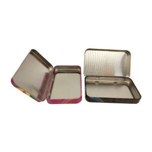 Biểu Tượng Tùy Chỉnh Hình Chữ Nhật Tinplate Kim Loại Có Thể Với Bản Lề Nắp Hình Chữ Nhật Hộp Thiếc Bạc Hà Lưu Trữ Container - Product Image 6