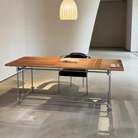 Table de conférence moderne et simple pour grandes entreprises, bureau de négociation long, bureau d'ordinateur, bureau d'étude et de travail, et pour salon.