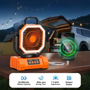 Nouveau modèle 2026 – Ventilateur portable de camping longue portée 20000 mAh avec télécommande et lumière LED, compatible voiture - Product Image 2