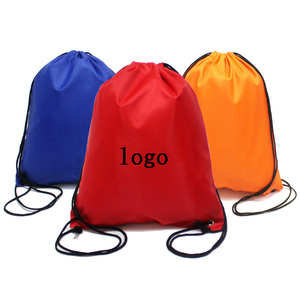 Custom Promotional Polyester Waterproof Sports Backpack Drawstring Bag Gym Sports Storage Travel Bags Wholesale