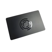 Personnalisé imprimable 13.56mhz NTAG213 NTAG215 Smart Digital RFID Business PVC Matt Black NFC Card