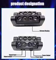 Projecteurs professionnels à faisceau LED RGBW 8x3W, tête mobile en aluminium blanc, type Spider, pour DJ, contrôle DMX512/AUTO/SOUND, indice de protection IP44, 30000