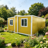 Maison conteneur préfabriquée extensible FLKT de 20 pieds, mobile, avec châssis de remorque à roues, maisonnette modulaire