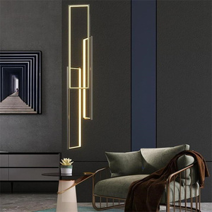JYLIGHTING rettangolo in metallo semplice moderno soggiorno a led oro nero lampadari a soffitto e luci a sospensione luci scale - Product Image 3