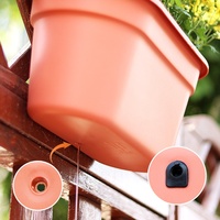 Pot tanaman gantung bunga hijau berkebun Rumah Pot gantung bunga terpasang di dinding Pot gantung kait ganda