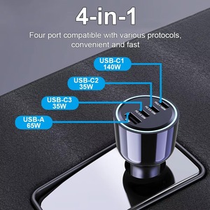 Cargador de Coche USB-C 3.1 de 240W, 4 Puertos, Multifunción, Carga Rápida PD 3.1 QC para Laptop y Teléfono - Product Image 6