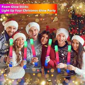 2025 Custom Logo 16/18 Inch Multi Color Changing Foam <b>LED</b> <b>Light</b> up Glow <b>Stick</b> Disposable Eco-friendly Adult Party Use - Product Image 5