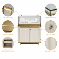 Vitrine de présentation de bijoux personnalisée avec éclairage LED pour bijouterie, horlogerie, centre commercial