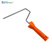 Fait sur mesure 230mm 9 zingué pouces peinture manchon recharge brosse couverture peinture outil en plastique poignée bâton système tige rouleau cadre