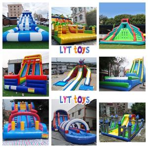 Toboganes de Agua Inflables Comerciales de PVC, Casa de Brinco Inflable, Tobogán <span class=keywords><strong>Tropical</strong></span> con Gran <span class=keywords><strong>Piscina</strong></span> de Chapoteo/Soplador - Product Image 2