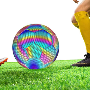 Holographic Glowing Reflective Soccer Pu Leather <strong>Football</strong> Size 4/5 Ball <strong>Light</strong> <strong>up</strong> Holographic Soccer Ball - Product Image 6