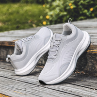 Chaussures de sport décontractées unisexes respirantes et légères pour l'extérieur, à calcançon large, pour hommes, amortissantes, toutes saisons, en maille respirante