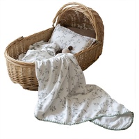 Couverture d'été fine 4 couches en fibre de bambou et coton pour bébés et enfants, idéale pour la sieste en crèche et l'utilisation climatisée, en soie glacée