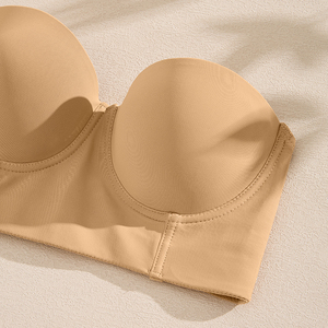 Ladymate ODM/OEM Reggiseno da donna senza schienale, <span class=keywords><strong>a</strong></span> <span class=keywords><strong>fascia</strong></span>, antiscivolo, lungo, imbottito, <span class=keywords><strong>con</strong></span> <span class=keywords><strong>ferretto</strong></span>, <span class=keywords><strong>a</strong></span> copertura totale, senza spalline - Product Image 6