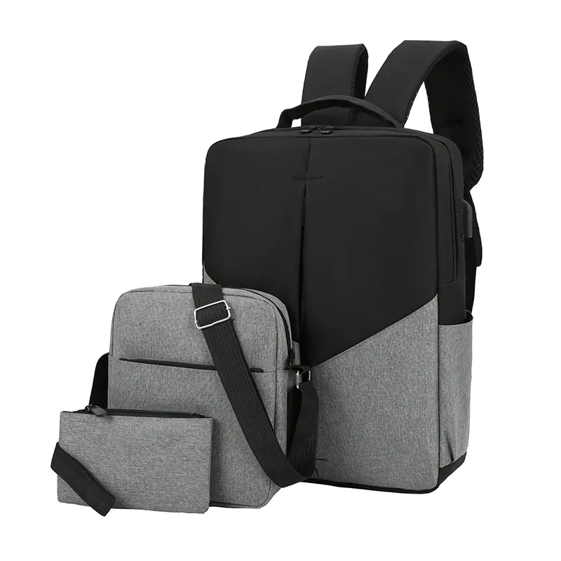 Computer backpack Wholesale Simple Design Lightweight Travel 3 PCS Set Laptop Backpack Bag Laptop Backpack
