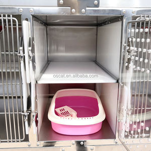 Équipement vétérinaire OSCAT, cages pour chats à 3 niveaux, 9 portes, avec lumière chaude, en acier inoxydable 304, enclos pour chats, cliniques vétérinaires - Product Image 4