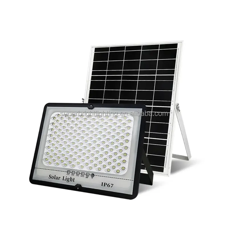 Avec Minuterie Ip65w Led 100watt Projecteur Solaire Extérieur Solarlampara Solaire 200w