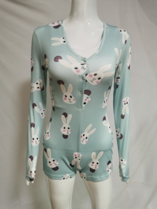 <span class=keywords><strong>Pijama</strong></span> <span class=keywords><strong>de</strong></span> una pieza para mujer, estilo Backwood, cintura elástica, tejido <span class=keywords><strong>de</strong></span> punto, 3 piezas, cuello en V, color rosa, para primavera/verano - Product Image 6