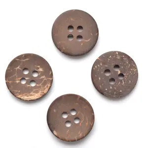 Most Popular Design Two Holes Or Four Holes Natural Coconut Brown Buttons Botton For Cloths