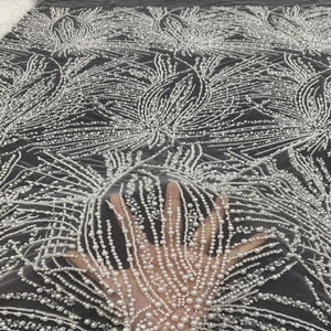 Châu Âu Và Mỹ Phong Cách Mới Lớn Và Nhỏ Bead Thêu + Sequin Thêu Wedding Dress Bead Thêu Lưới Vải - Product Image 5