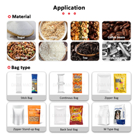 Machines d'emballage multifonctions certifiées CE pour le riz, le maïs, les céréales, les petits sachets, machine de remplissage et d'emballage de sachets