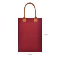 Sac fourre-tout en feutre personnalisé, couleurs variées, avec poignée en cuir PU, unisexe, écologique, pour courses et cadeaux