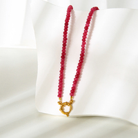 Collier de perles faites à la main pour femmes perles de pierre naturelle bricolage bijoux De mode Joyas De Acero Inoxidable Al Por Mayor