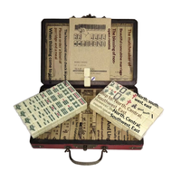 Pasokan Multi-platform Lintas Batas 20 #   Kotak Antik Melamin Motif Naga untuk Mahjong, Catur, Kartu Hiburan, Bahasa Inggris