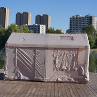 Tente gonflable de 12 m², 3 portes avec séparateur de pièce, tente de camping Oxford, vue panoramique, installation rapide