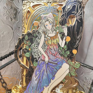 Pin Personalizado, Insignia de Solapa Personalizada de la Doncella de Pelo Dorado y la Bestia Divina - Product Image 1