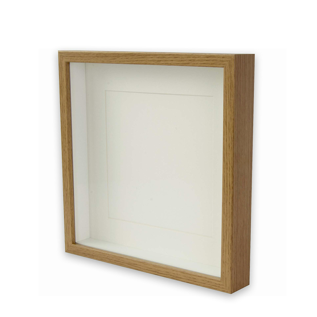 Custom Sizes 4 Colors Black White Walnut Wood Art Picture Photo Frame Display Deep 3D Shadow Box Frame