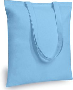 Sac à provisions fourre-tout en toile de coton réutilisable à long manche pour un usage quotidien et un cadeau publicitaire - Product Image 2