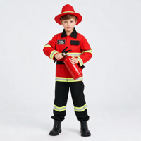 Kinder-Feuerwehrmann-Kostüm: Rote Jacke, Helm, Hose & Zubehör - Deluxe Kleinkind-Feuerwehrmann-Outfit für Verkleidungen & Partys