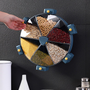 Boîte de conservation rotative Gravoler Hargo pour cuisine, avec couvercle anti-humidité large en plastique, pour presser et sceller - Product Image 1