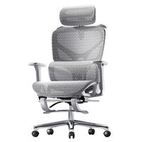 Chaise de jeu ergonomique de bureau professionnel double dossier réglable et accoudoirs haut de gamme 6D Design élégant en maille