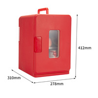 Mini réfrigérateur refroidisseur de lait avec fonction de refroidissement et de chauffage, sans givre, thermoélectrique, alimenté par batterie, design portable, fenêtre transparente