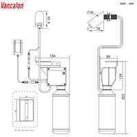 Distributeur de savon automatique double moderne VANCALON avec robinet en laiton, garantie 1 an, pour usage hôtelier